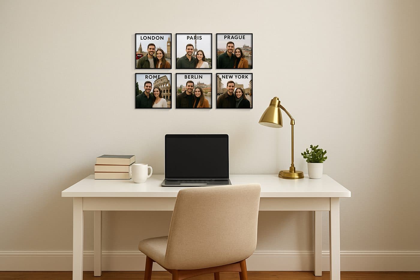 Wall photo tiles without drilling