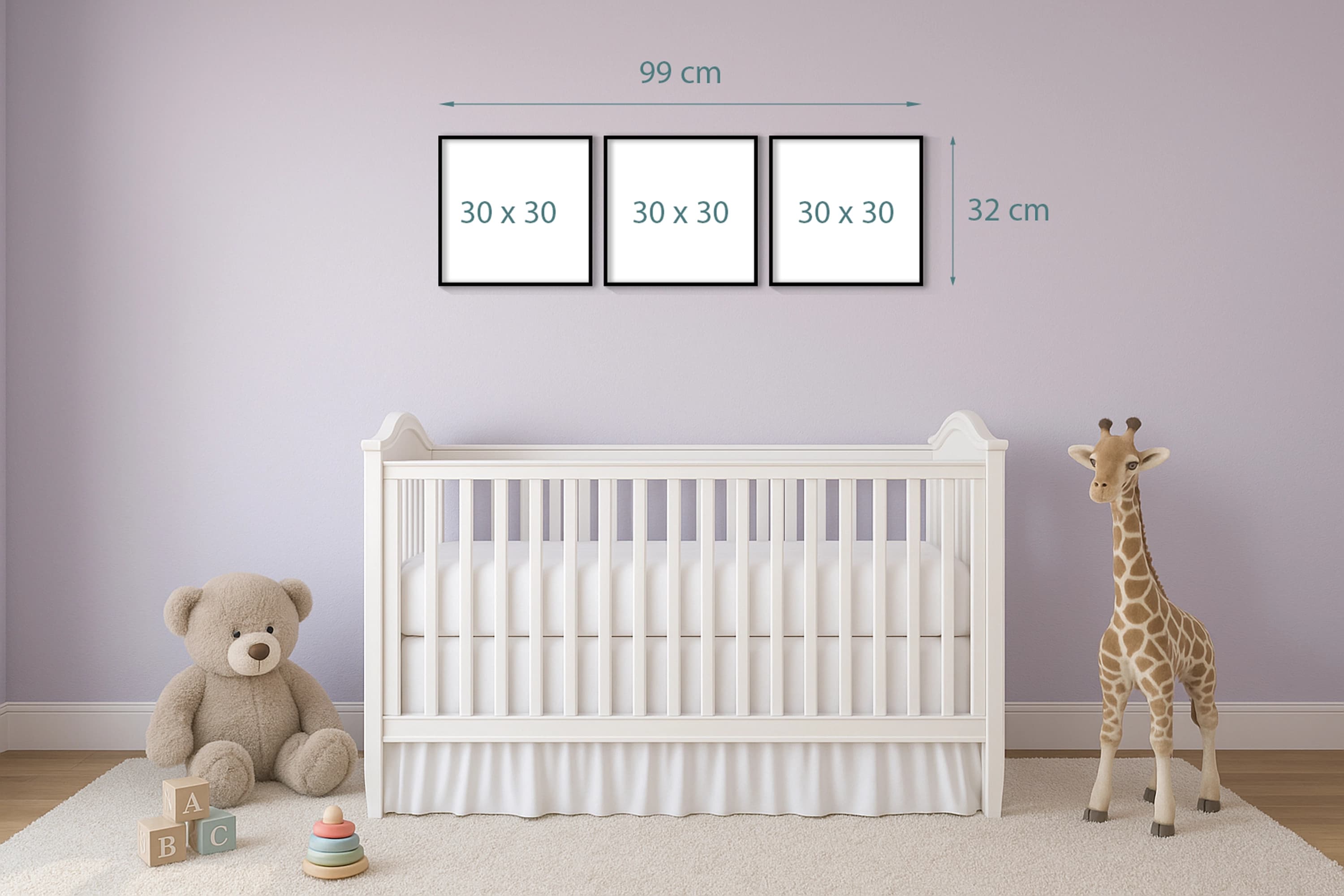 3 Stickits 30*30 cm - dimensions