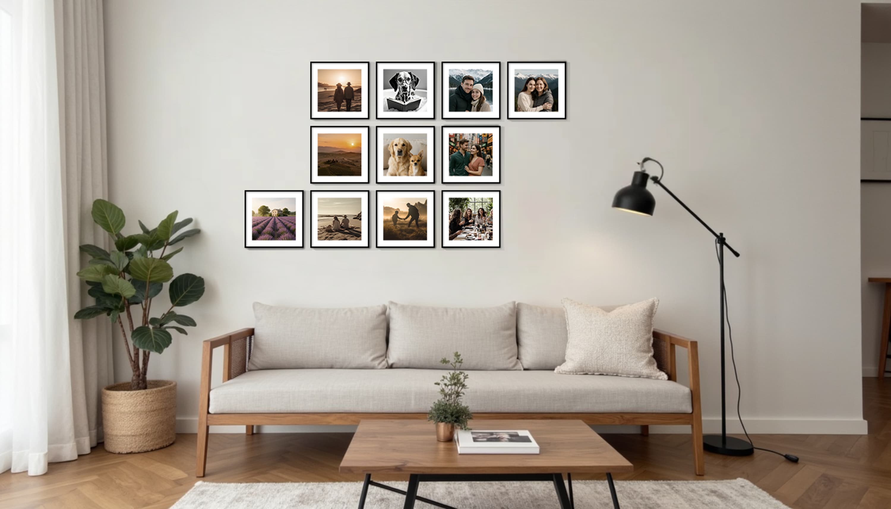 Comparison between canvas and StickIt photo tiles