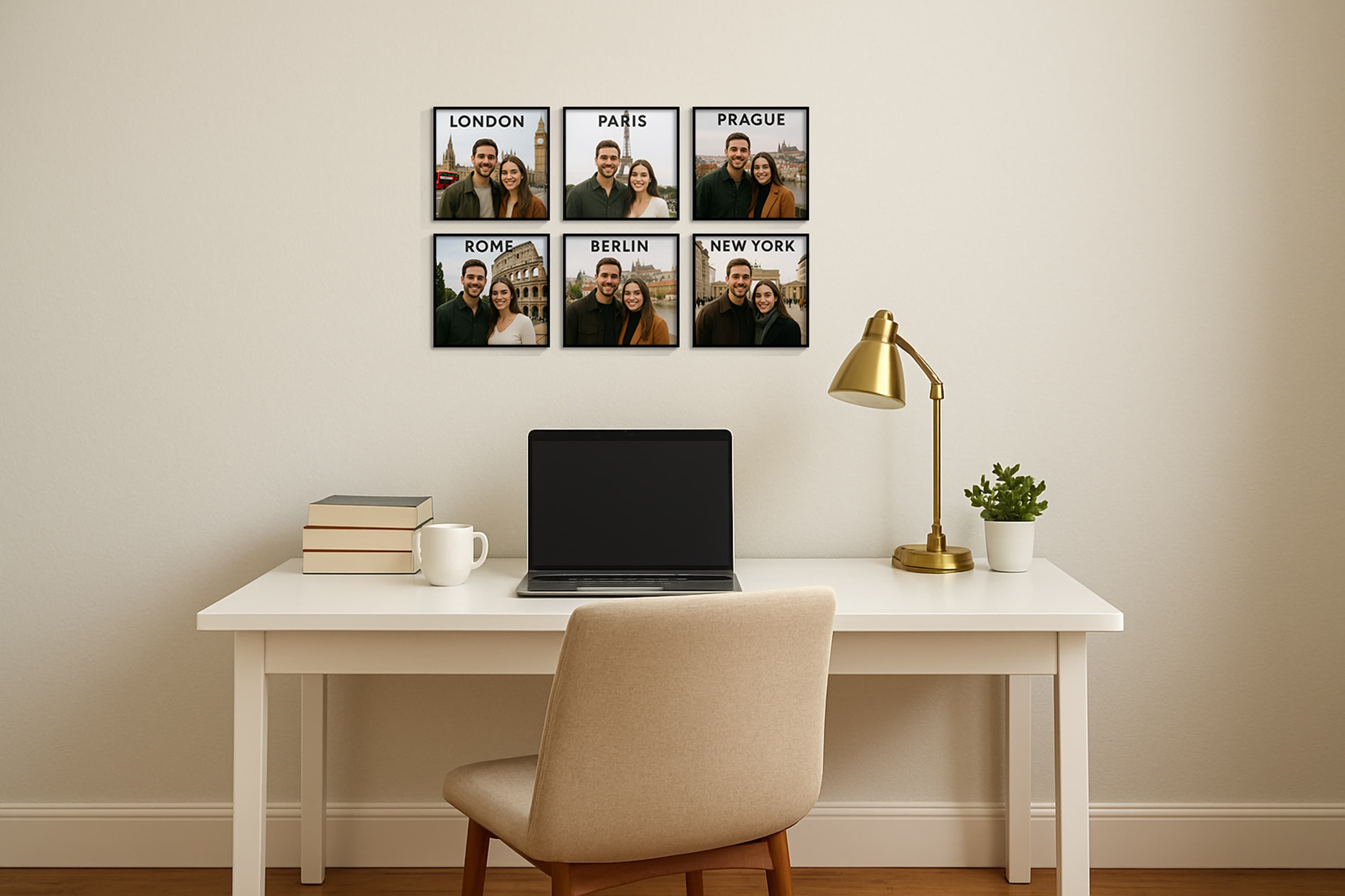 Wall photo tiles without drilling