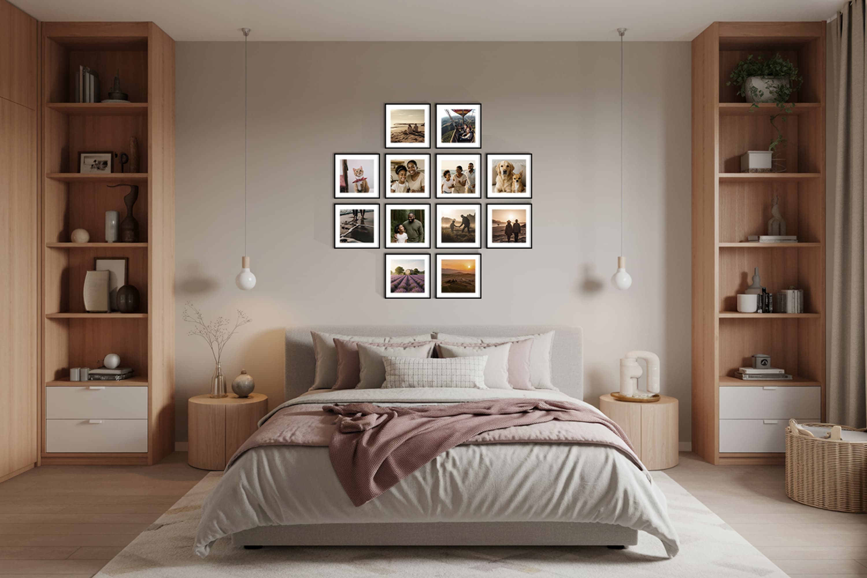 Family photo wall